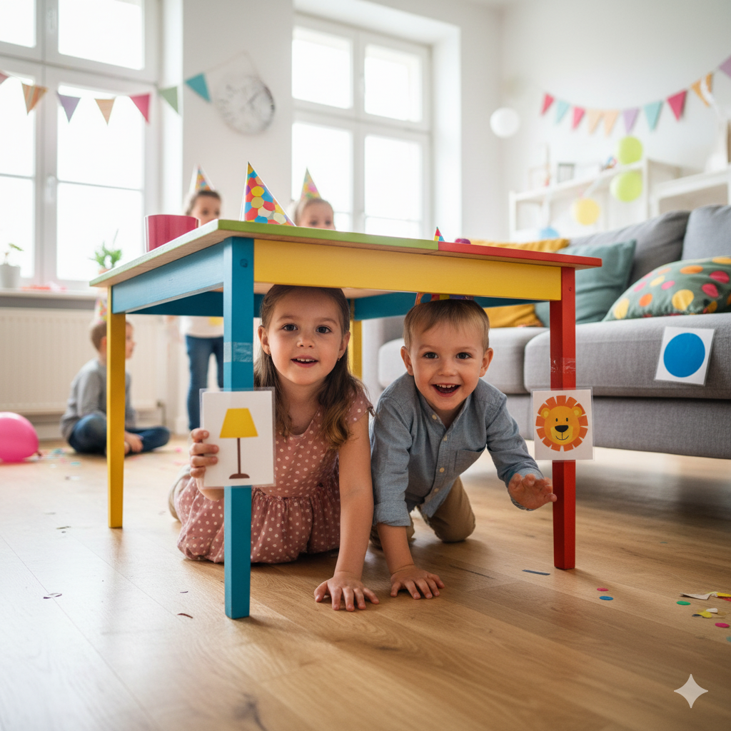 Mini treasure map and small reward box on a table
