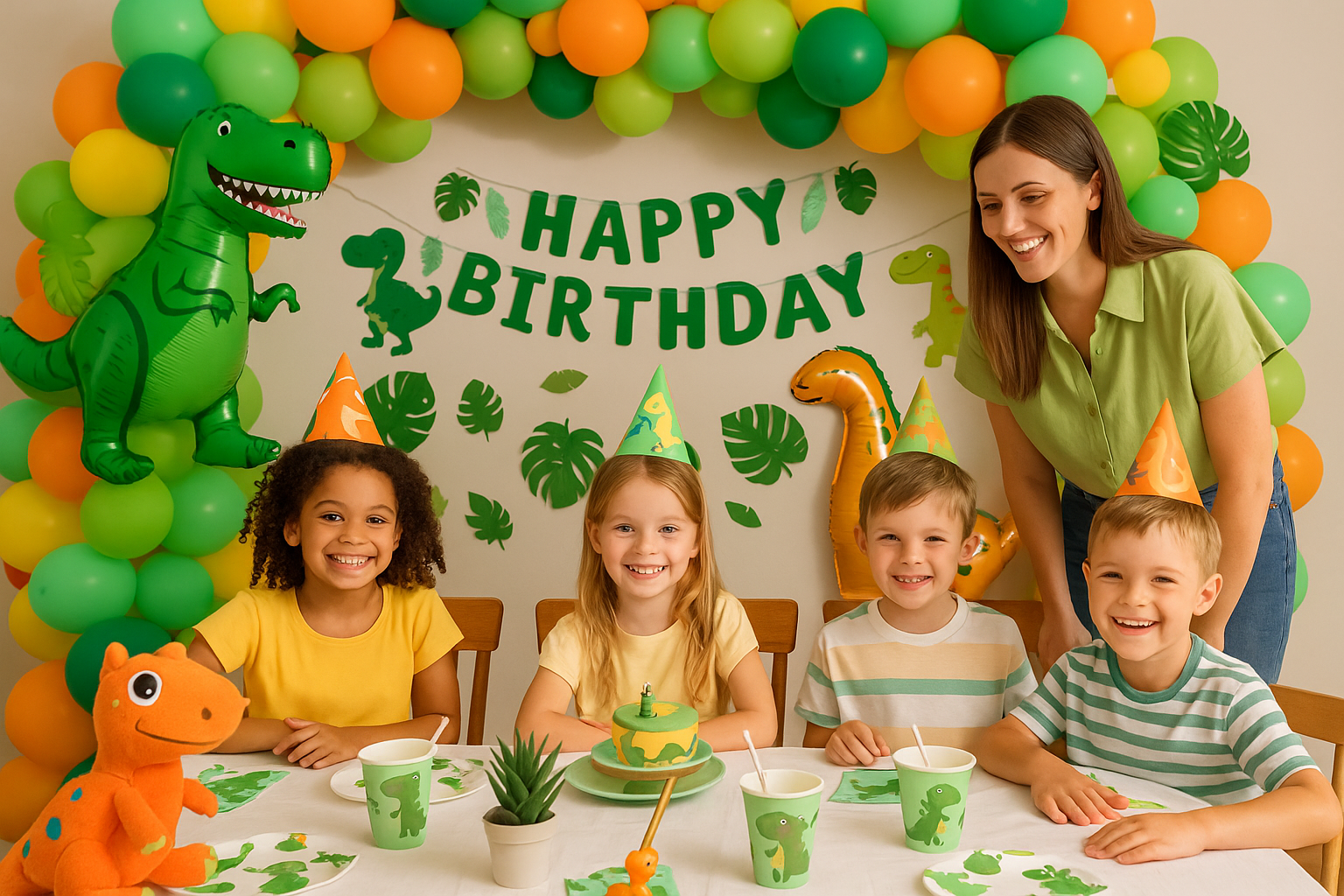 Colorful balloons and party decorations