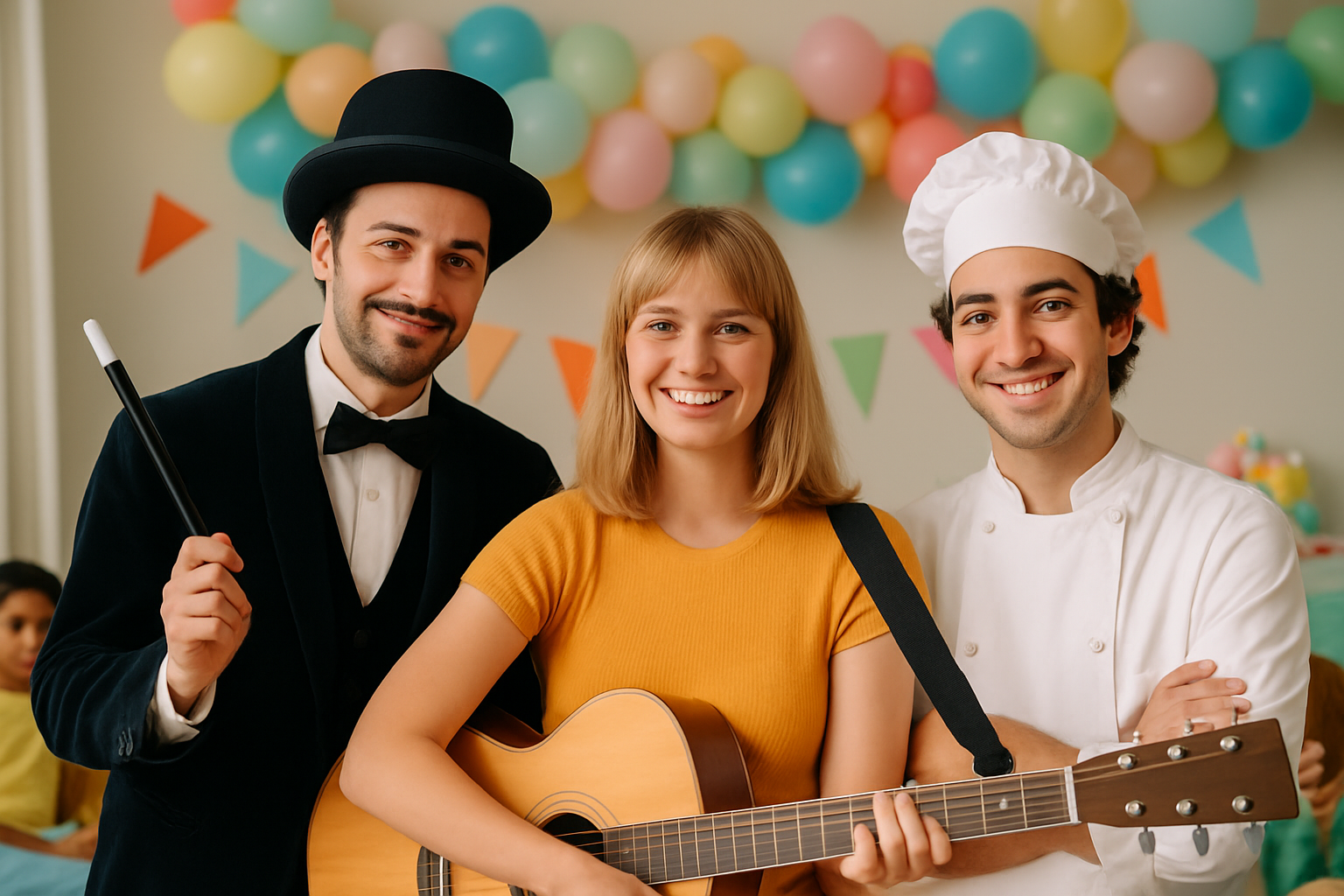Entertainer performing for children