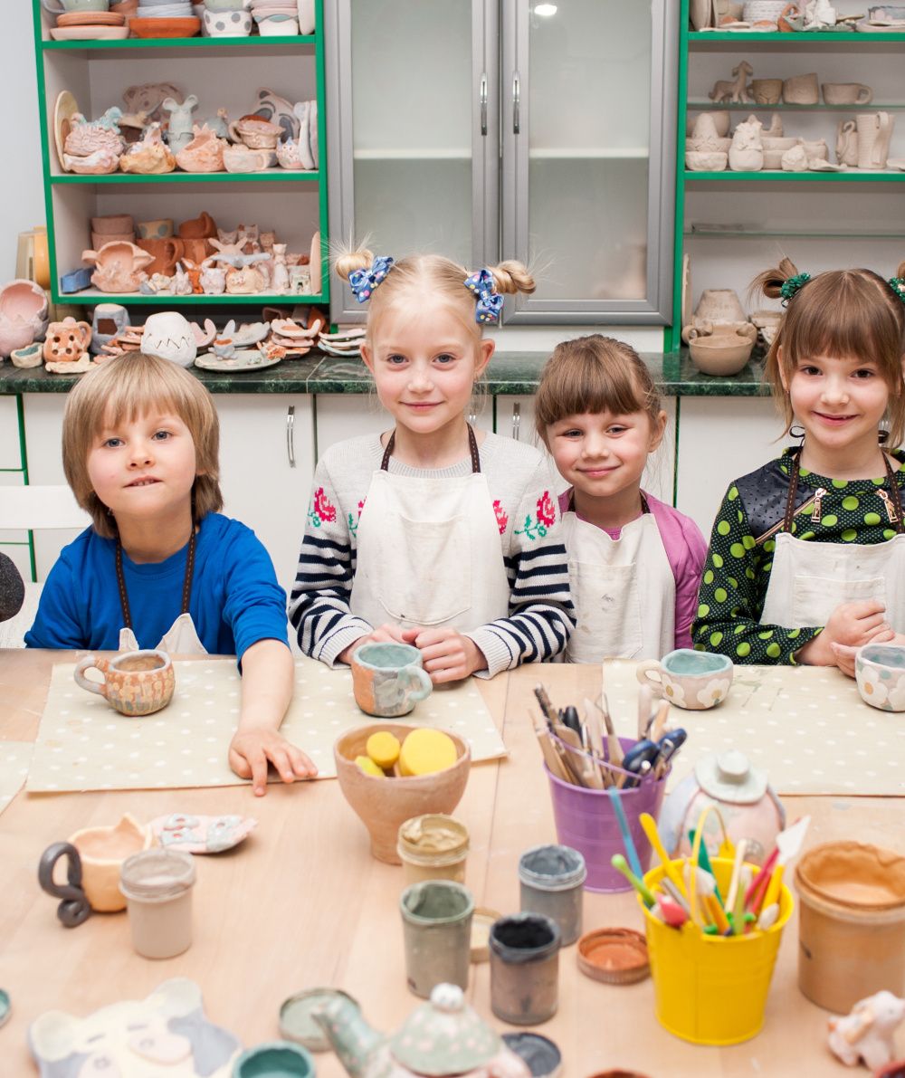 Kids doing a workshop