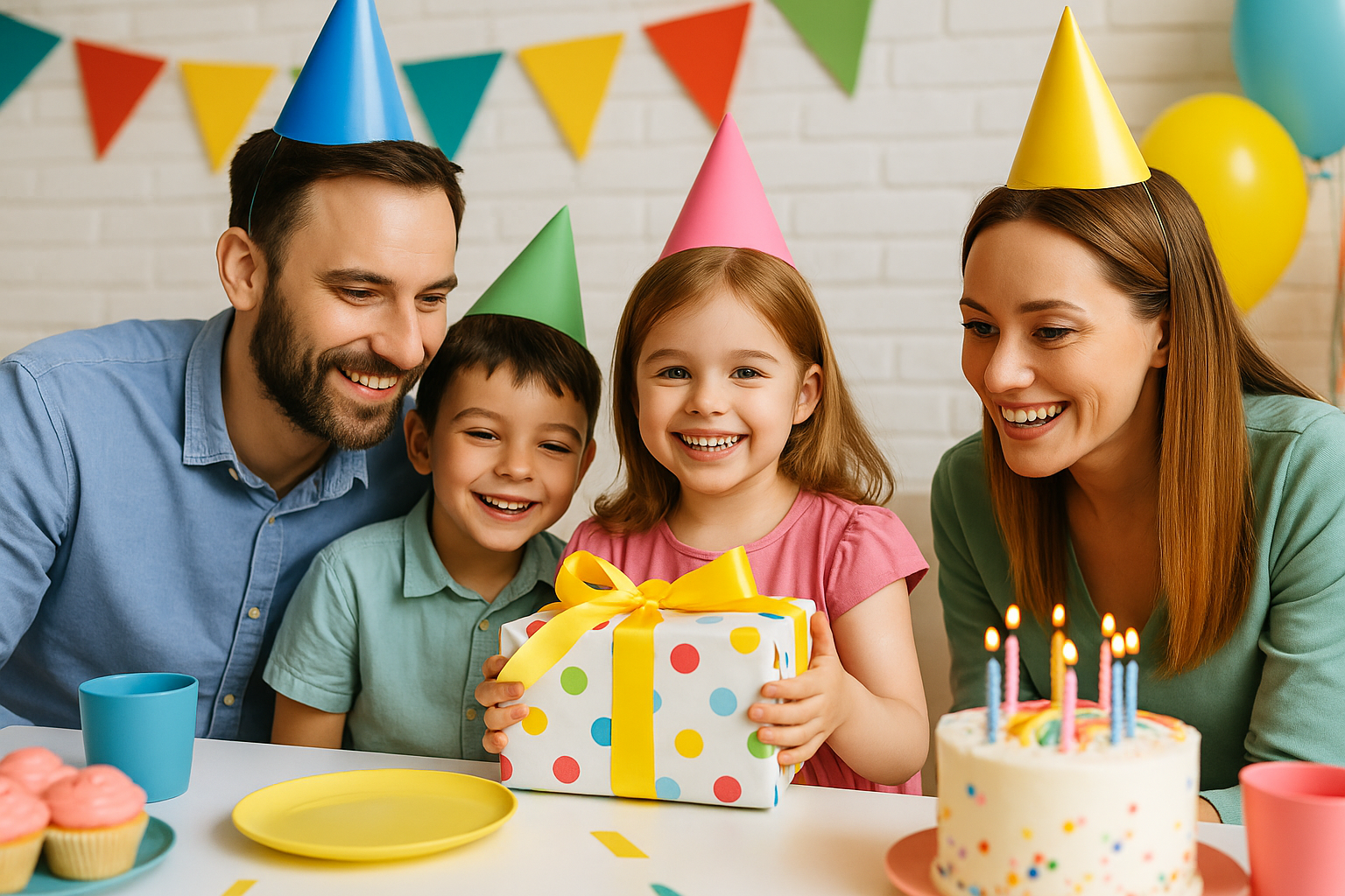Parents planning a birthday party